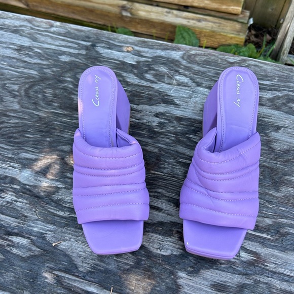 Circus NY By Sam Edelman Free People Mango Leather Heels Sz 8 - Picture 2 of 9